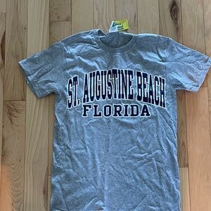 Delta Gray T-Shirt with Navy and White Graphic